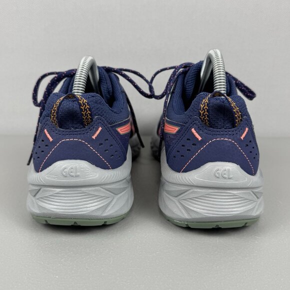 Asics Gel Venture 9 Running Sneakers Shoes Womens 9.5 Wide Indigo Blue Papaya - Picture 4 of 9